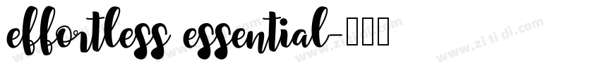 effortless essential字体转换
